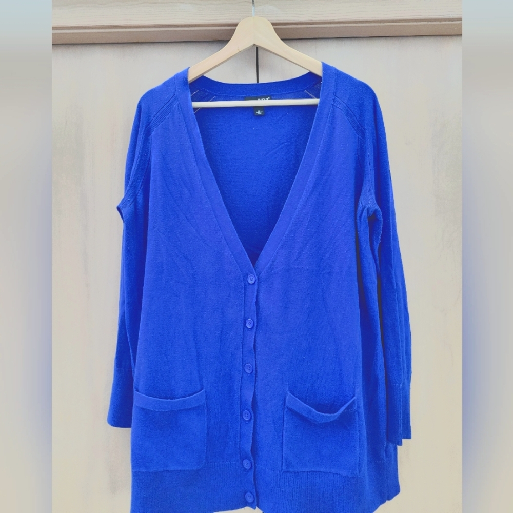 Blue Cardigan Vneck
